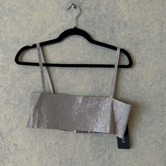 WHITE FOX BOUTIQUE | Sparkle Crop top - Picture 3 of 7